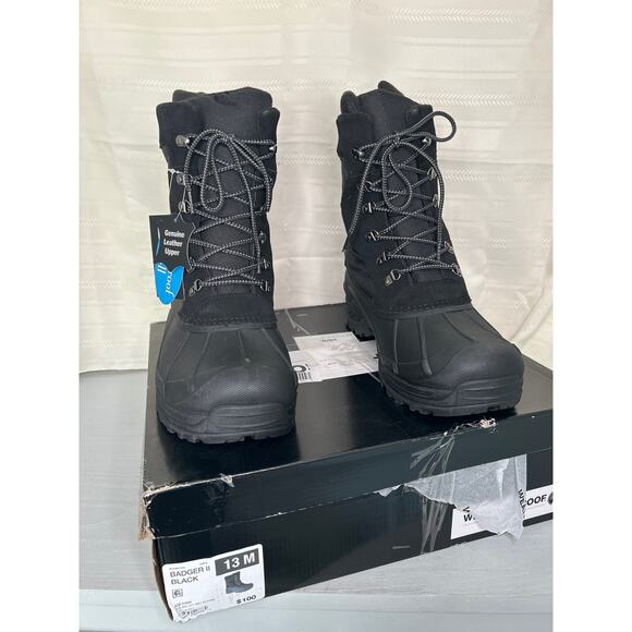 Weatherproof Badger II Waterproof Winter Boots Black Mens Size 13M main image 4